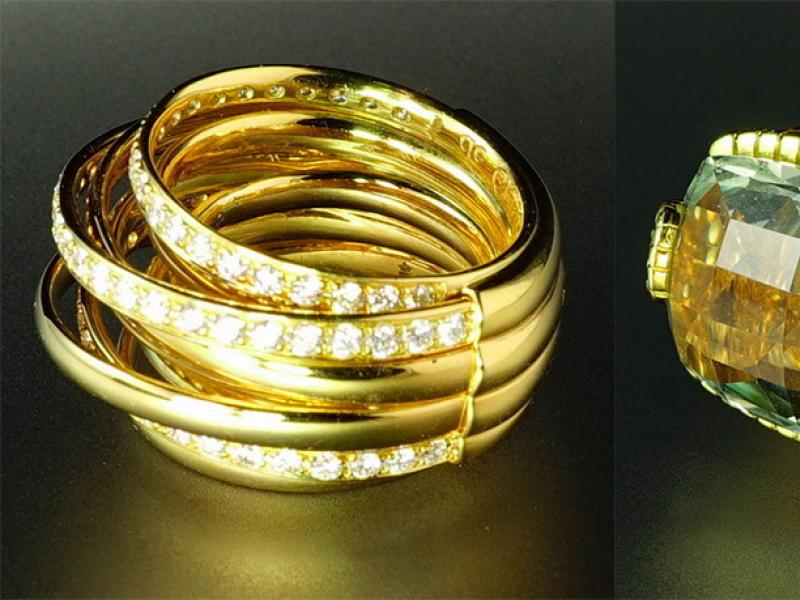 Модные ювелирные изделия из желтого золота Модные ювелирные украшения из золота